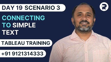 Day 19 - Scenario 3 - Connecting to Simple Text | Tableau Training Tutorials | Rayapati