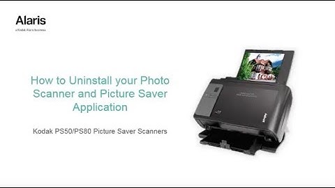 Uninstalling the Picture Saver Scanning System PS50/PS80