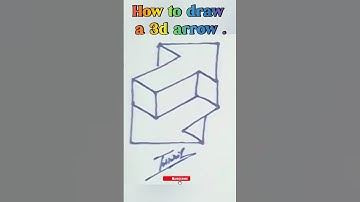 How to draw a 3d arrow.#shorts