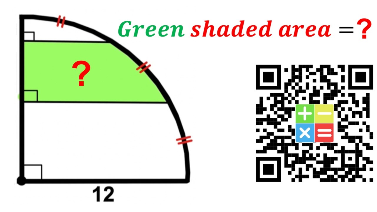 Can you find area of the Green shaded region? | (Justify your answer) | #math  #maths | #geometry