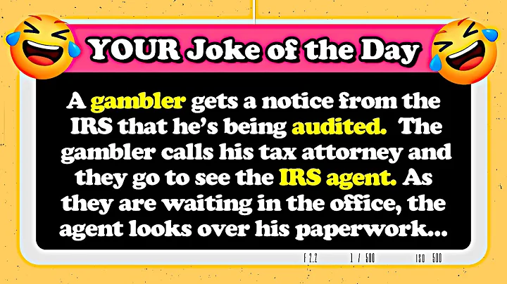 YOUR Daily Joke: When a gambler gets audited by the IRS ~Funny Joke of the Day