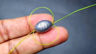 How To Tie Egg Shape Sinkers for Bottom Fishing | Easy Rig Setup Step-by-Step 🎣