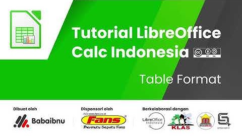 Tutorial LibreOffice Calc Indonesia - Table Format