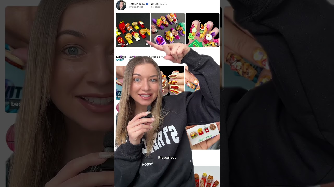 Using AI to find fast food nail art 💅 🍔