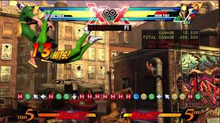 Ultimate MvC3: She-Hulk Midscreen Combo