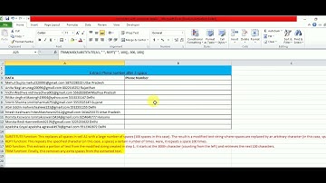 How to extract phone number from Text in Excel? Extract phone number after 3 space text in excel