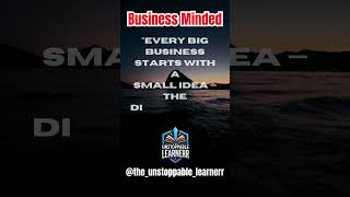 Every big business starts with a small idea — the difference is taking action. #inspirationalstory