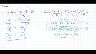 11MTH Pop Quiz Solving Linear Equations
