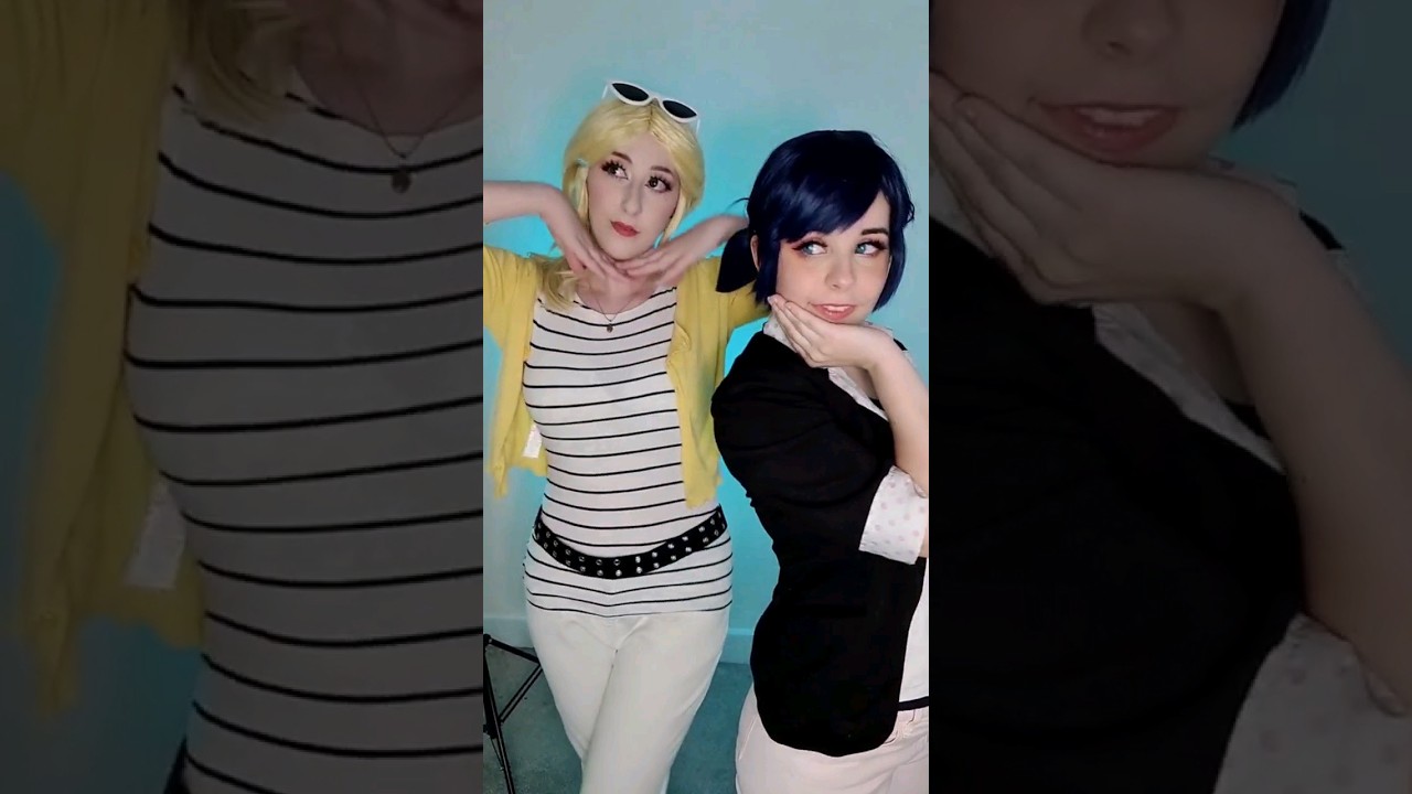 Miraculous Ladybug cosplay transition 🐞 Marinette & Chloe 🐝 #miraculousladybug
