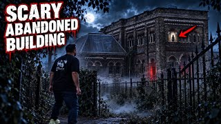 Evening walk and end infront of an abandoned building