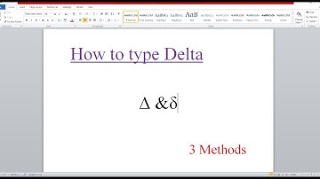 How to type Delta symbol in Microsoft Word