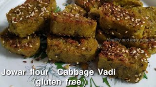 Jowar Cabbage vadi / muthiya - breakfast recipe - gluten free - muthiya recipe