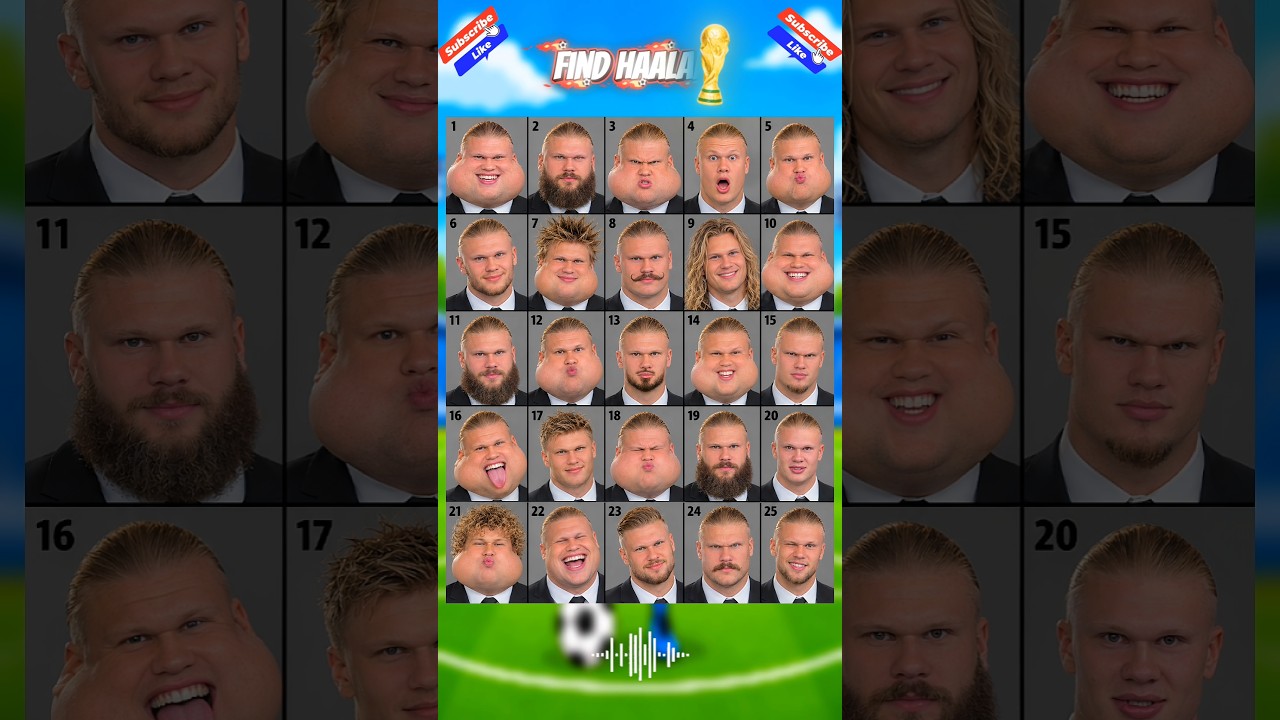 Find Haaland and Messi Yamal #haaland #messi #yamal
