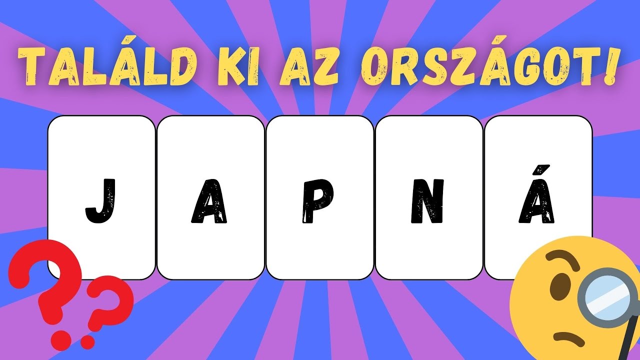 Kvíz: Felismered 7 másodperc alatt az országok nevét? | Bogozd ki!
