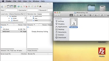Upload a File with FTP using FileZilla
