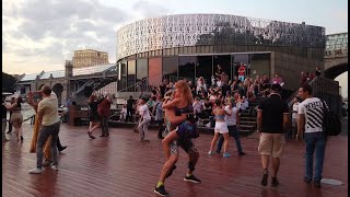 Танцы в Парке Горького на Пушкинской набережной Москва 2022