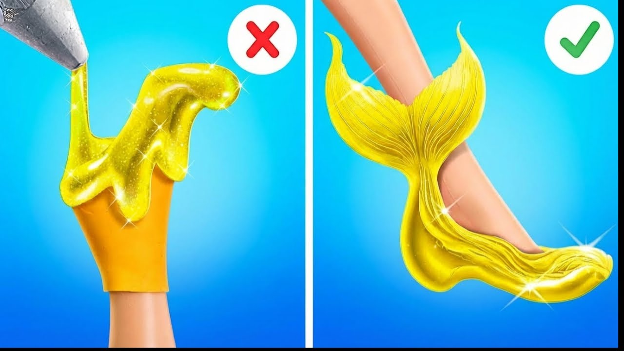 🧜‍♀️💙 Превращение Русалочки || Забавные хаки и креативные идеи своими руками