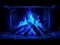 💙 Relaxing Blue Flame Fireplace 🔥 Calm Ambient Fire for Sleep, Study & Meditation