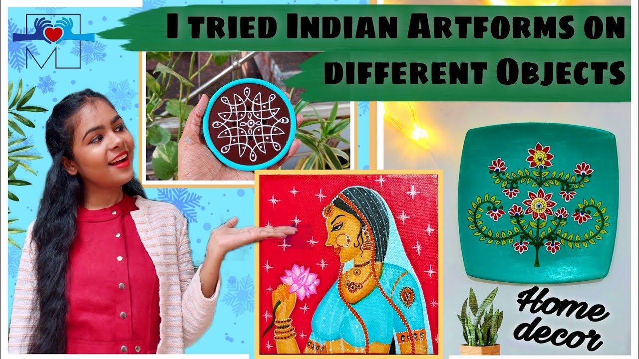 Kalamkari, Bani-Thani & Kolam on Random Objects | *Indian Traditional Artforms* DIY Part-3 |