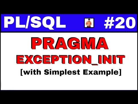 Видео: В чем разница между Pragma Exception_init и Raise_application_error?