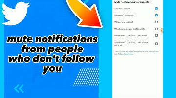 How To Mute Notifications From People Who Don