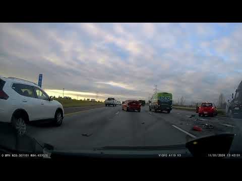 Caught on Dash Cam Accident on 75 South Cincinnati Ohio on January 11th 2024 Viofo A119 V3