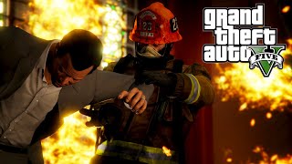 GTA V - Trevor Becomes a Firefighter!