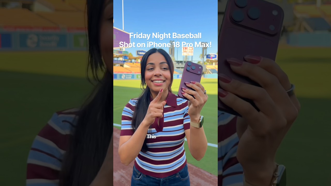 I can’t believe this is shot on iPhone 18 Pro Max! #fridaynightbaseball #iphone18pro