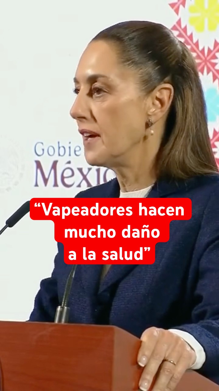 Sheinbaum hace un llamado a dejar de consumir vapeadores #shorts