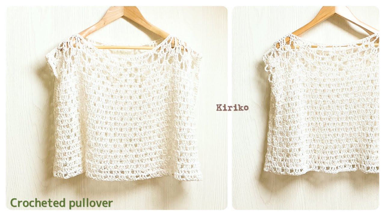 Straight stitch only!] How to crochet a flower pullover together