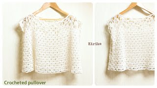 【まっすぐ編みだけ！】一緒に作る花のプルオーバーの編み方