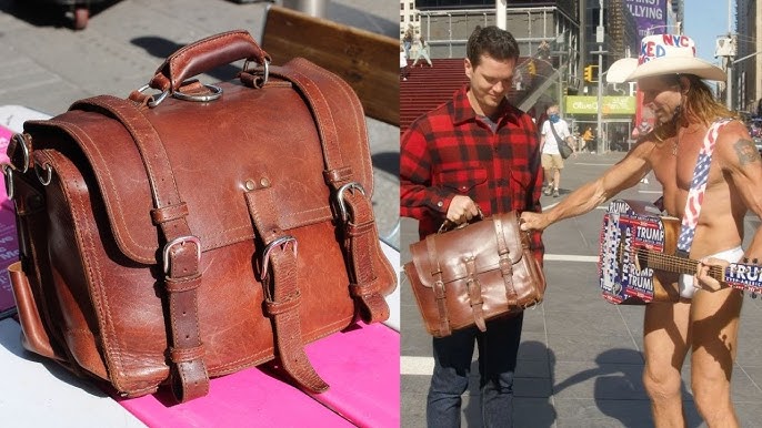 Two knock off Saddleback Leather briefcases. Analysis. 