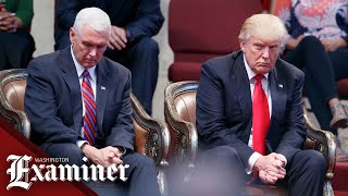 Pence and Trump face off in opposing DC speeches