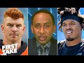 Stephen A. likes Andy Dalton over Cam Newton to replace Tom Brady on the Patriots | First Take