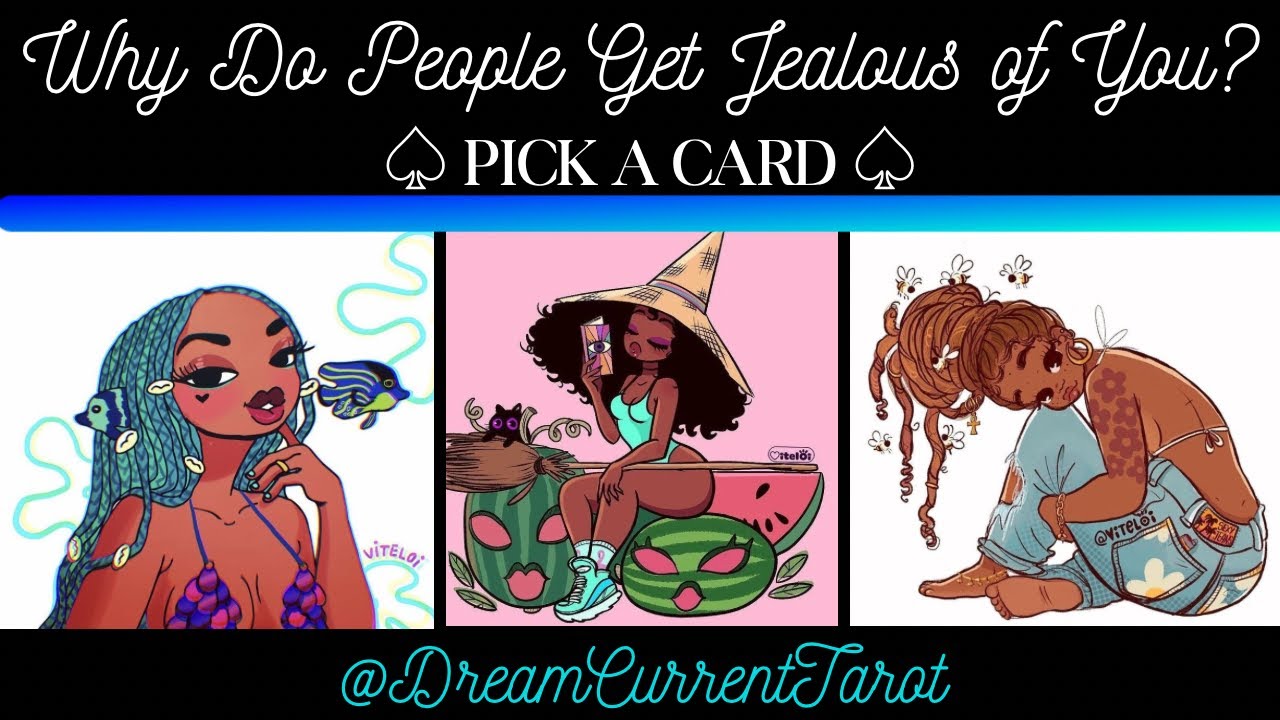♤ 𝐏𝐈𝐂𝐊 𝐀 𝐂𝐀𝐑𝐃 ♤🔮 WHY DO PEOPLE GET JEALOUS OF YOU?🧿✨ #pickacardtarot 