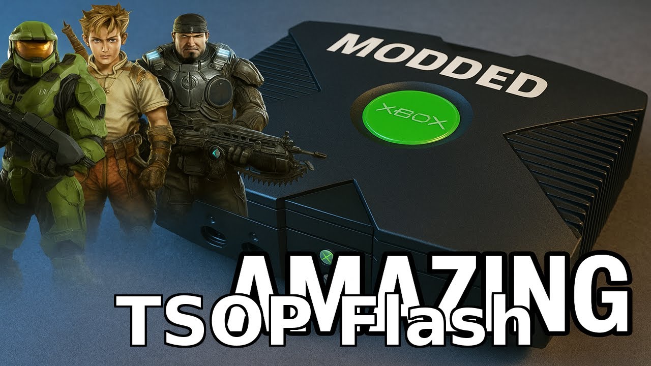 Original Xbox Tsop Flash 1.0 3tb Hard Drive XMBC4Gamer Build #xbox