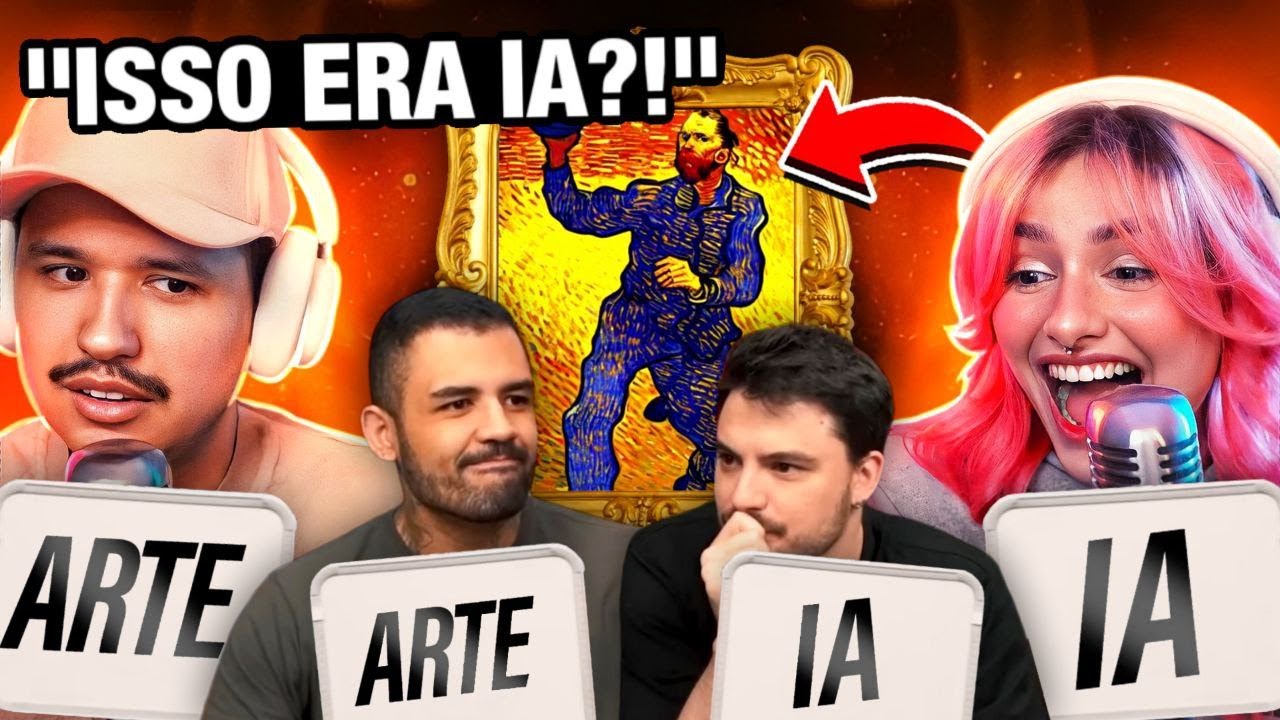 JOGAMOS junto do FELIPE NETO no DESAFIO EXTREMO É ARTE OU IA?