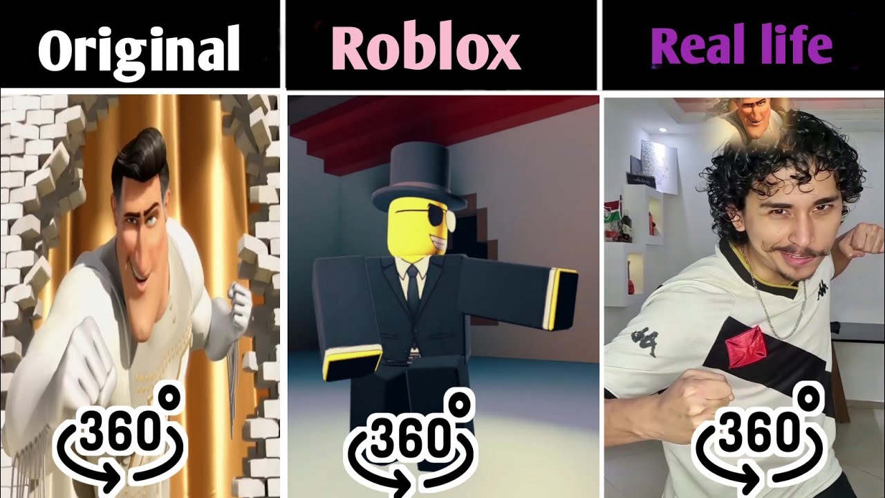 Metro Man Original vs Roblox vs Real life in 360°| VR360°|