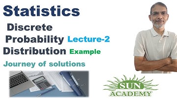 #Statistics | #Discrete Probability Distribution | Question Solved | 12th Commerce | By Sun Academy
