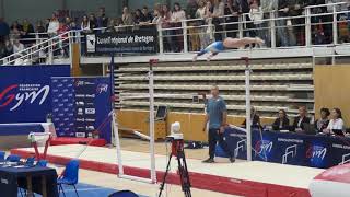 Mathilde Wahl (2004) Finale Barres - Championnats de France Elite 2019