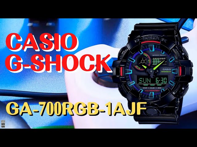 G-SHOCK GA-700RGB-1AJF メンズ Virtual Rainbow:Gamer's RGB