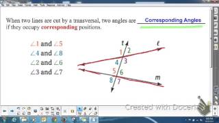 geometry 3.1 notes lines and angles