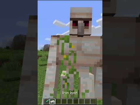 Heal an Iron Golem With An Iron Ingot In Minecraft - YouTube