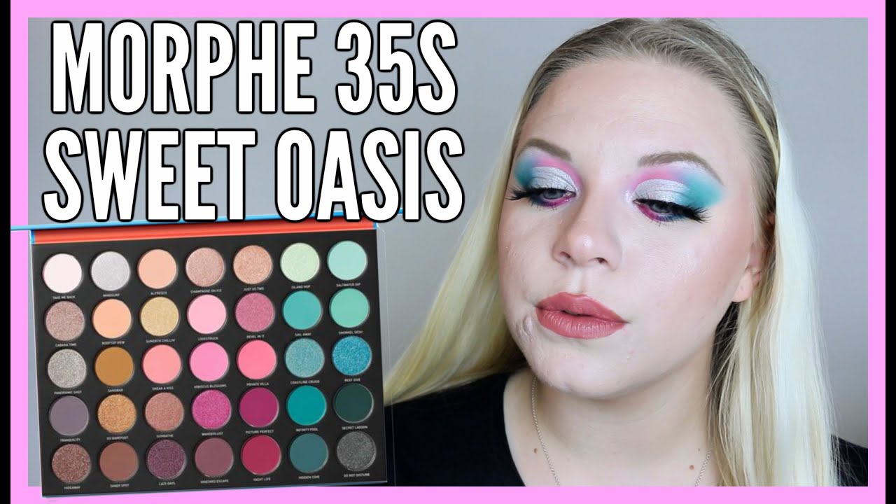 NEW MORPHE 35S SWEET OASIS EYESHADOW PALETTE | swatches, tutorial & review | makeupwithalixkate