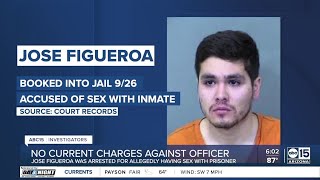 Where are the charges against the officer accused of having sex with an inmate?