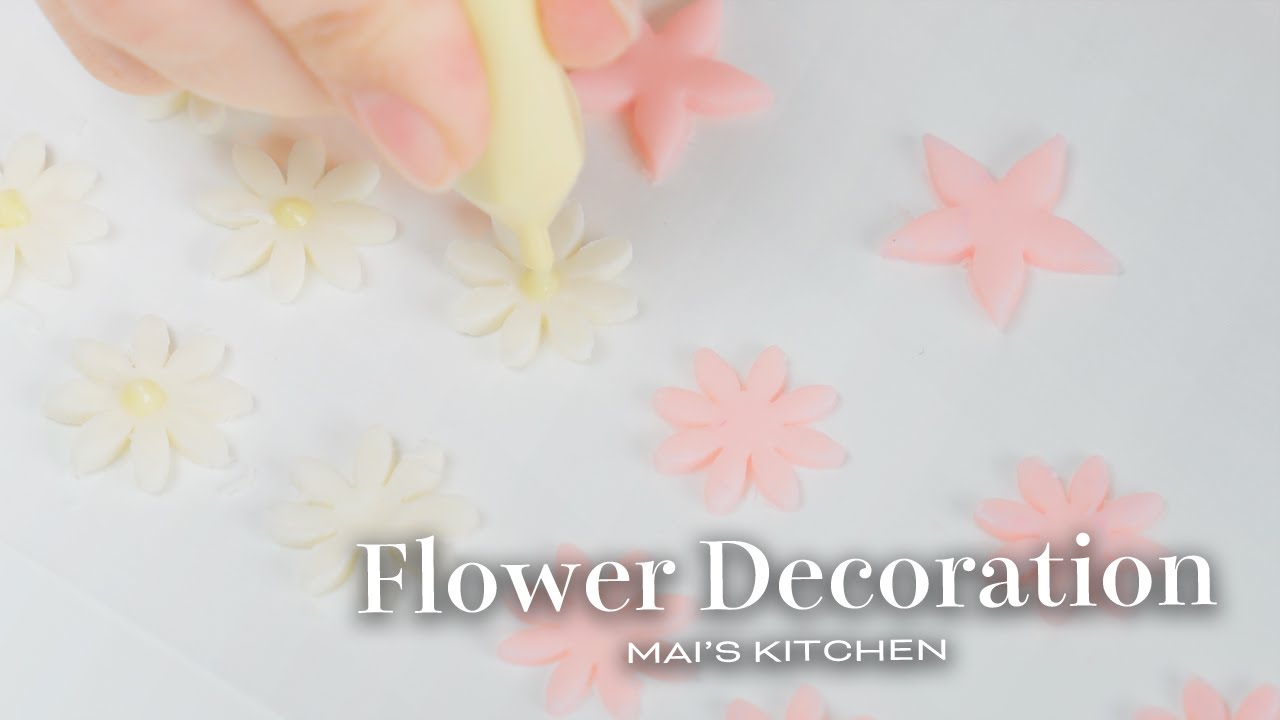 お花飾りの作り方 Flower Decoration お菓子のデコレーションアイディア Youtube