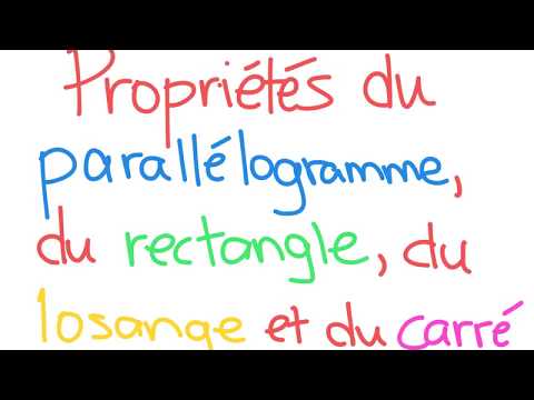 Vidéo: Différence Entre Parallélogramme Et Rectangle