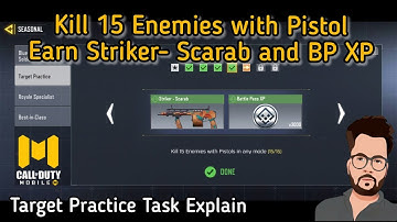 Kill 15 Enemy with Pistol in Any Mode | Striker Scarab | Target Practice Task | Call of Duty: Mobile