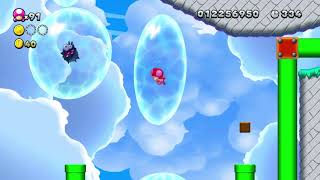 New Super Mario Bros U Deluxe Meringue Clouds-5 A Quick Dip in the Sky ALL STAR COINS
