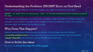 Fixing Node.js ENOENT Error When Reading Newly Created Image Files